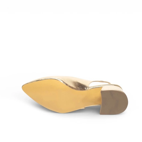Renas Zenne Topuklu Stiletto 51873 Metalik Altın - Görsel 4