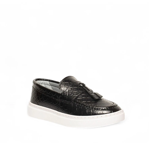 Genel Patik Loafer Ayakkabı 101p Kroko Siyah - Görsel 2