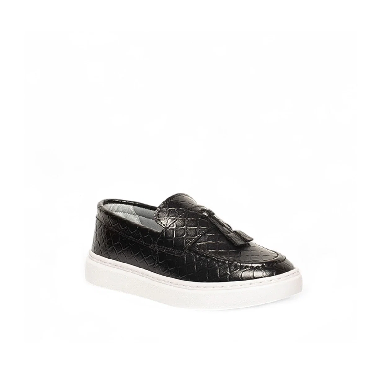 Genel Bebe Loafer Ayakkabı 101b Kroko Siyah