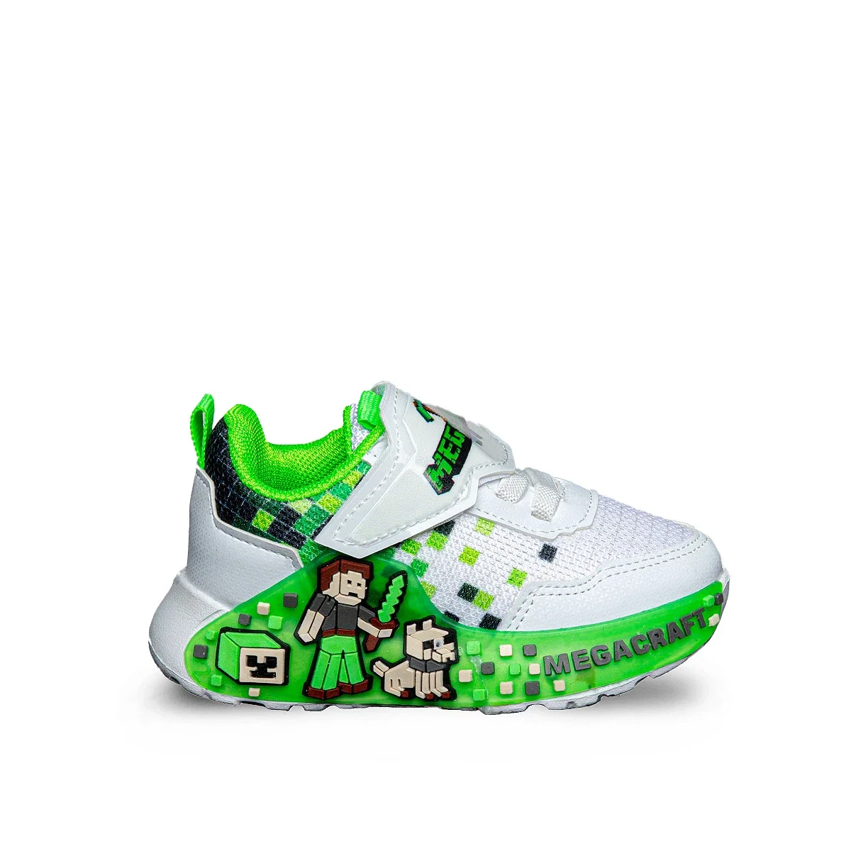 Picasso Kids Bebe 153 Anorak Işıklı Beyaz F Yeşil Siyah - Görsel 1