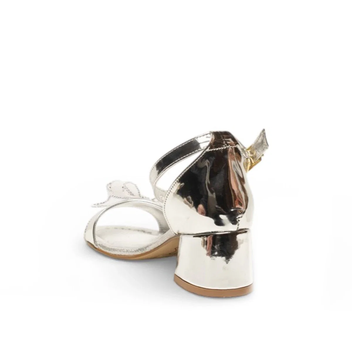 Genel Filet Topuklu Sandalet Hf092 Ayna Gümüş - Görsel 3