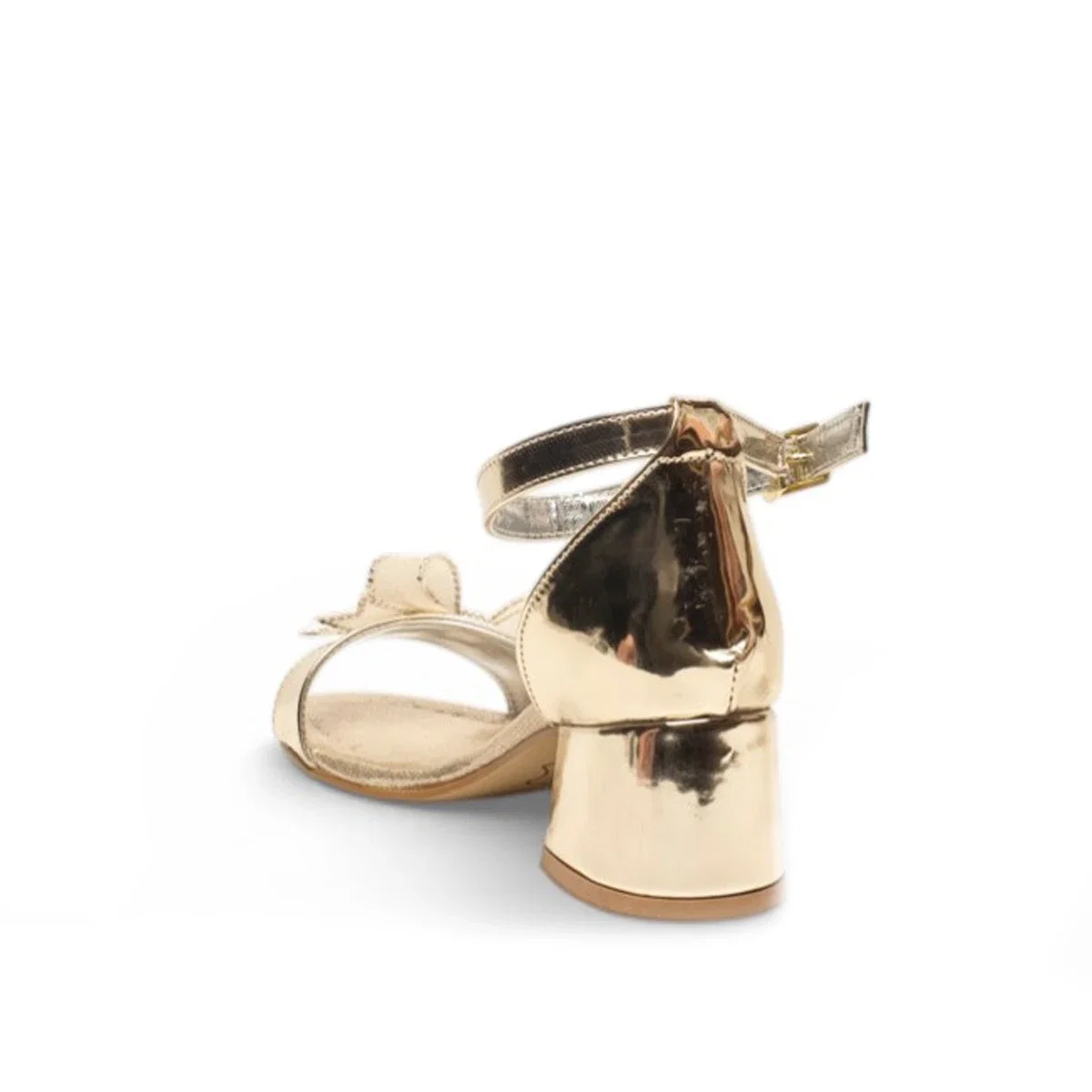 Genel Filet Topuklu Sandalet Hf092 Ayna Altın - Görsel 3