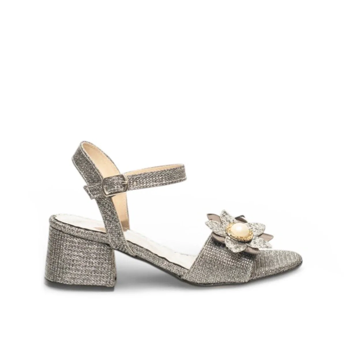 Genel Filet Topuklu Sandalet Hf093 Platin - Görsel 1