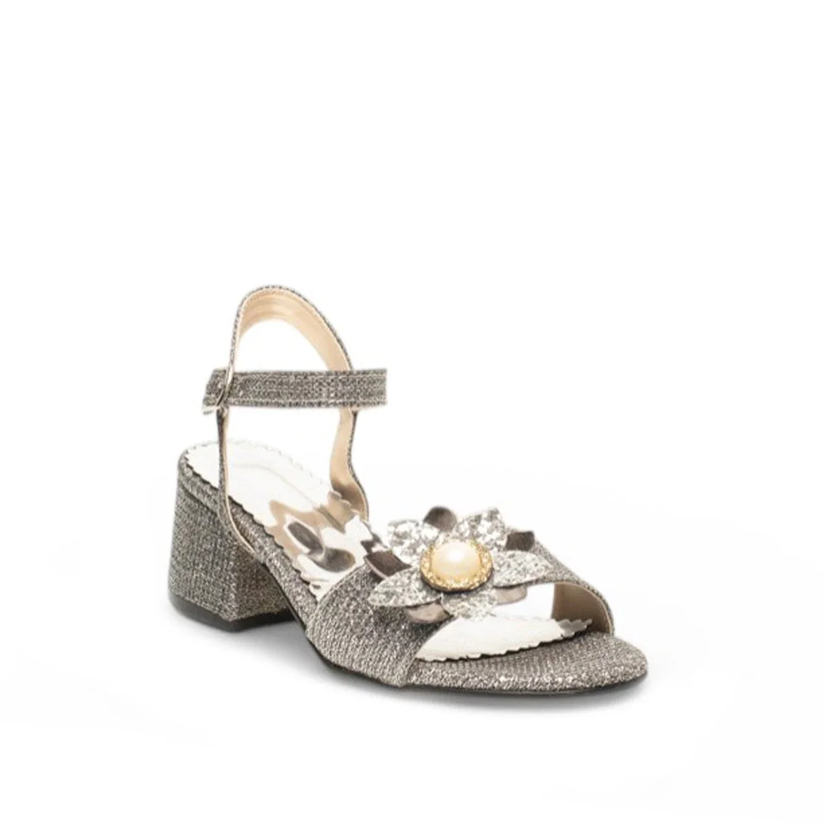 Genel Filet Topuklu Sandalet Hf093 Platin - Görsel 2