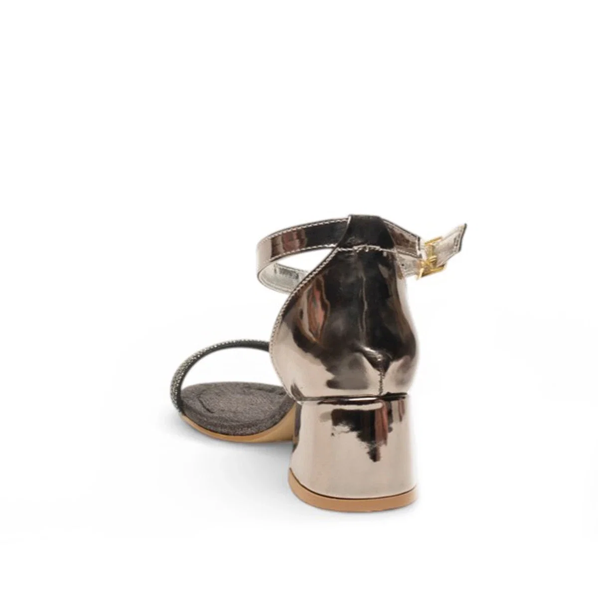 Genel Patik Topuklu Sandalet Hp090 Ayna Platin - Görsel 3