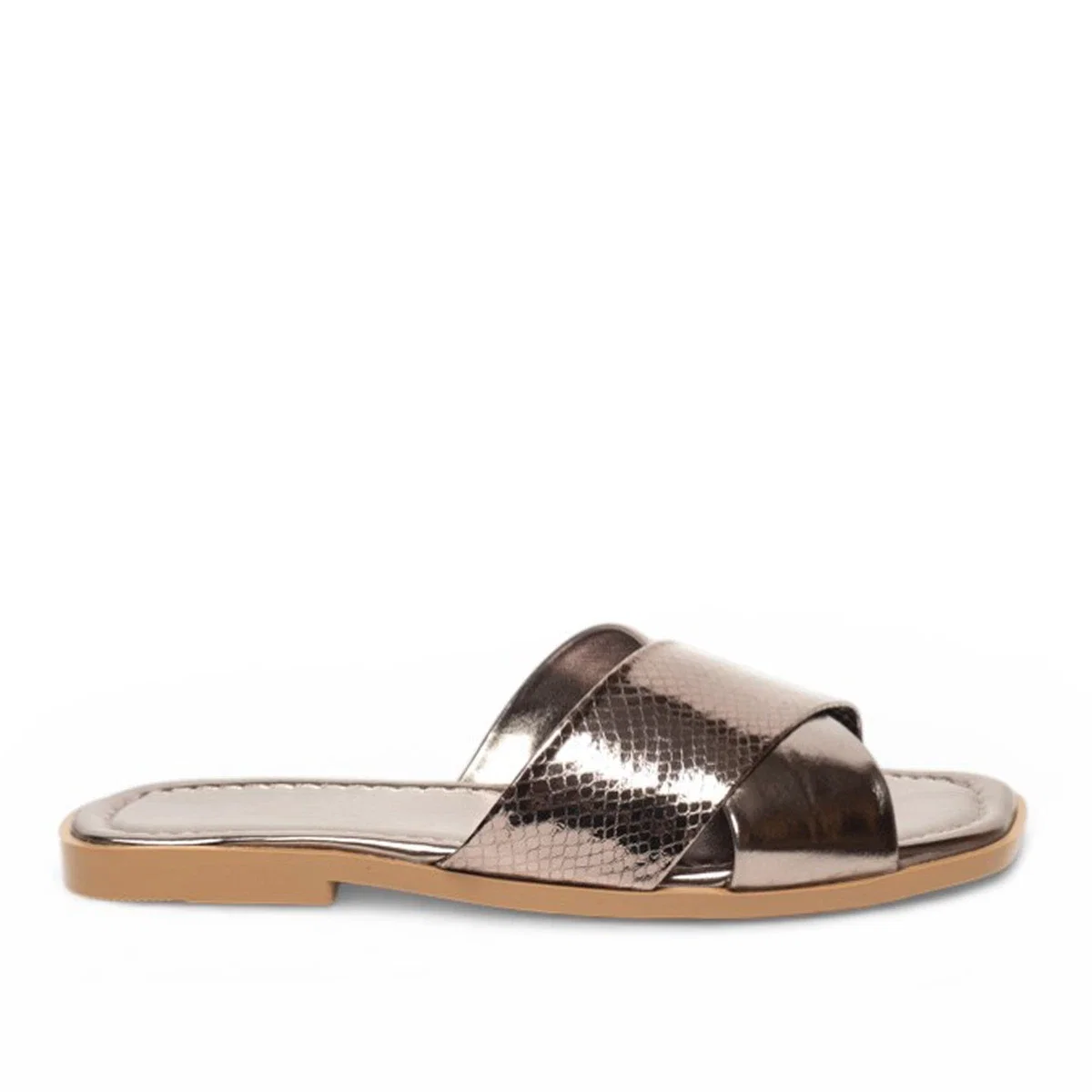 Genel Zenne Terlik 101-1 Metalik Platin - Görsel 1