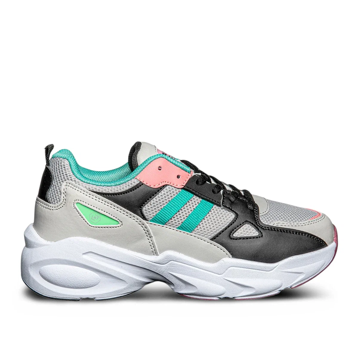 Queen Step Zenne 2150-01 Anorak Buz Siyah Yeşil Pudra - Görsel 1