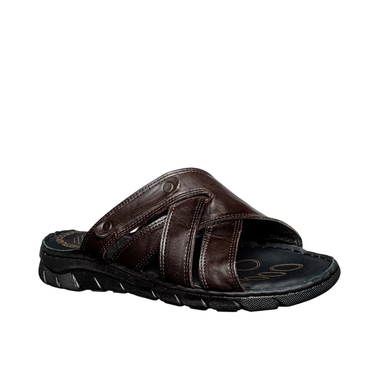 Faruk Engin Deri Erkek 401 Cilt Terlik Kahve - Görsel 2