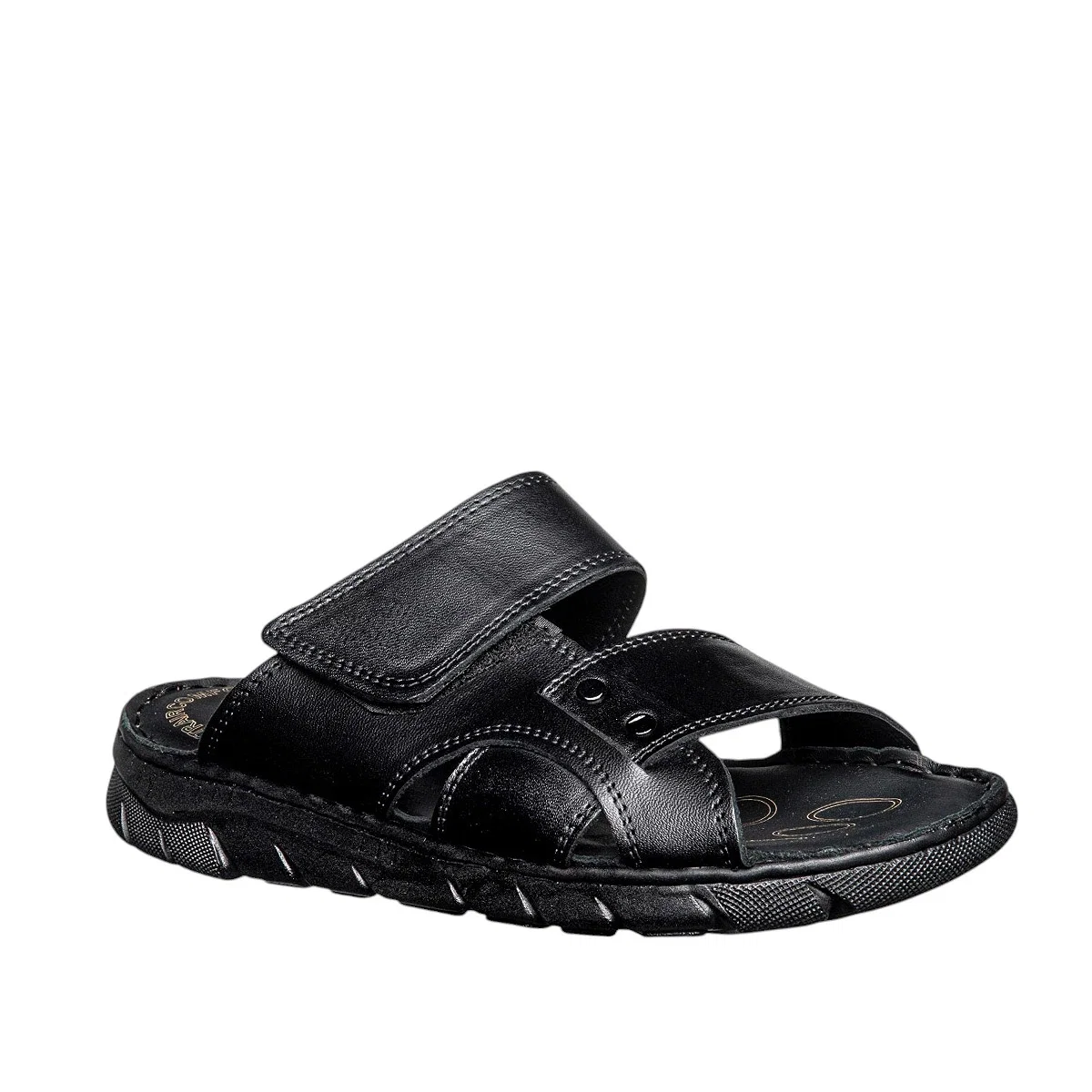 Faruk Engin Deri Erkek 414 Cilt Terlik Siyah - Görsel 2