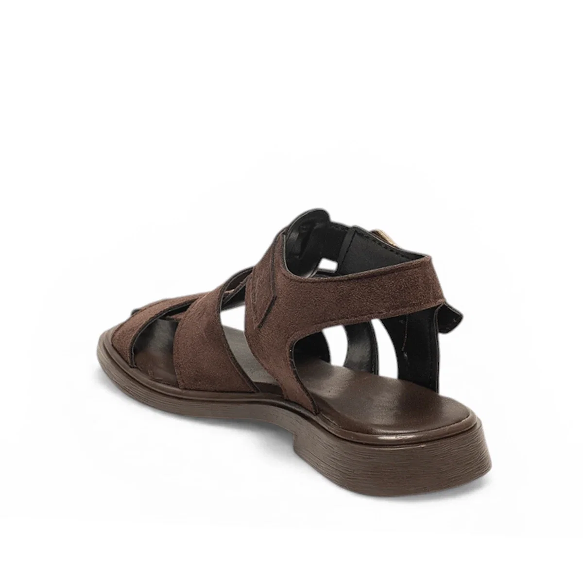 Genel Zenne Sandalet S-102 Süet Kahve - Görsel 3