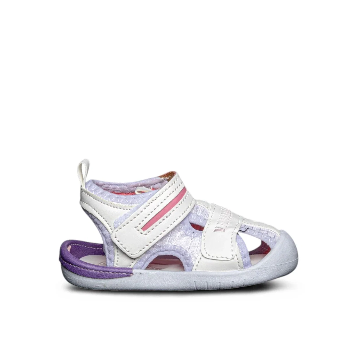 Pufix Bebe 001 Sandalet Beyaz Lila - Görsel 1