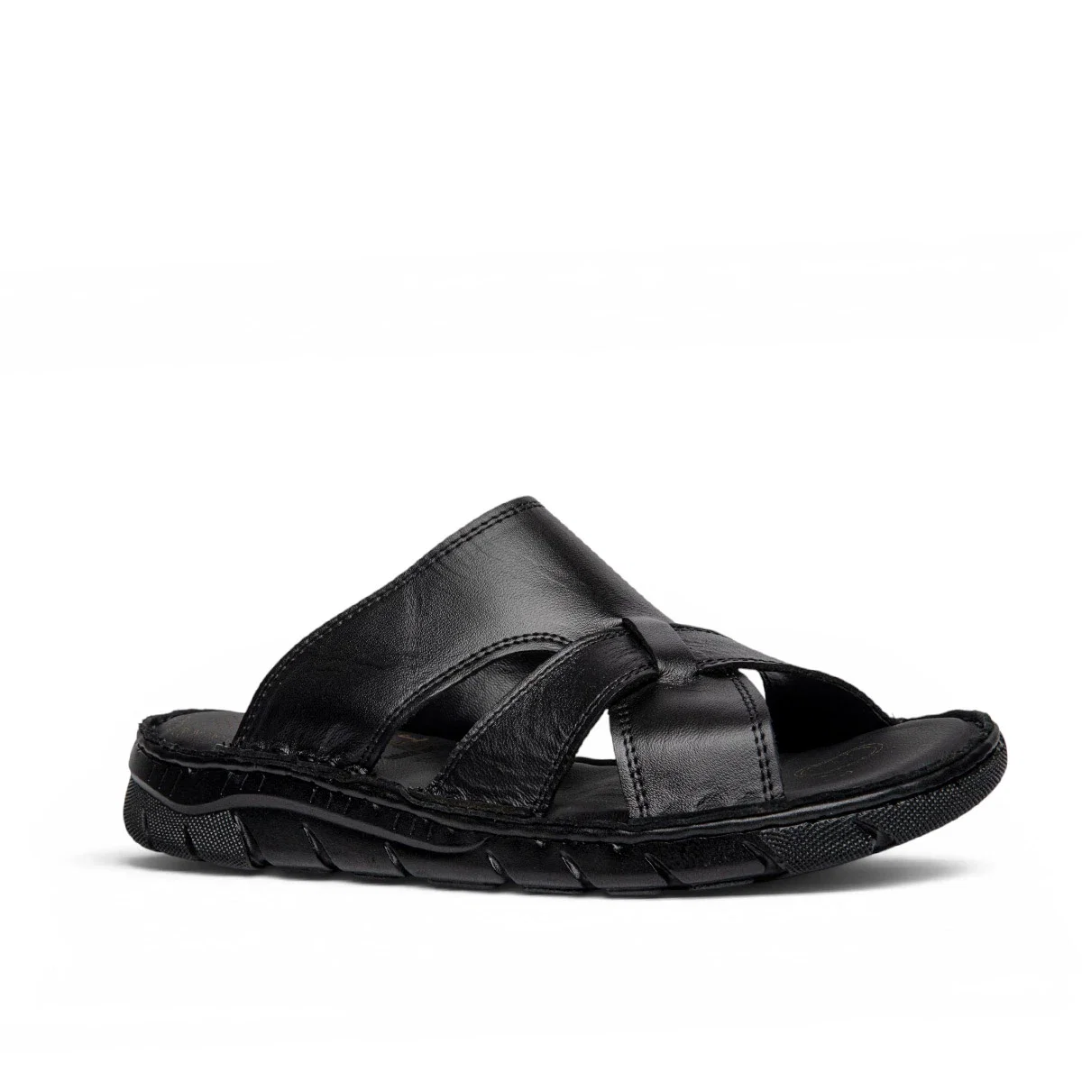 Faruk Engin Deri Erkek 453 Cilt Terlik Siyah (8) - Görsel 2