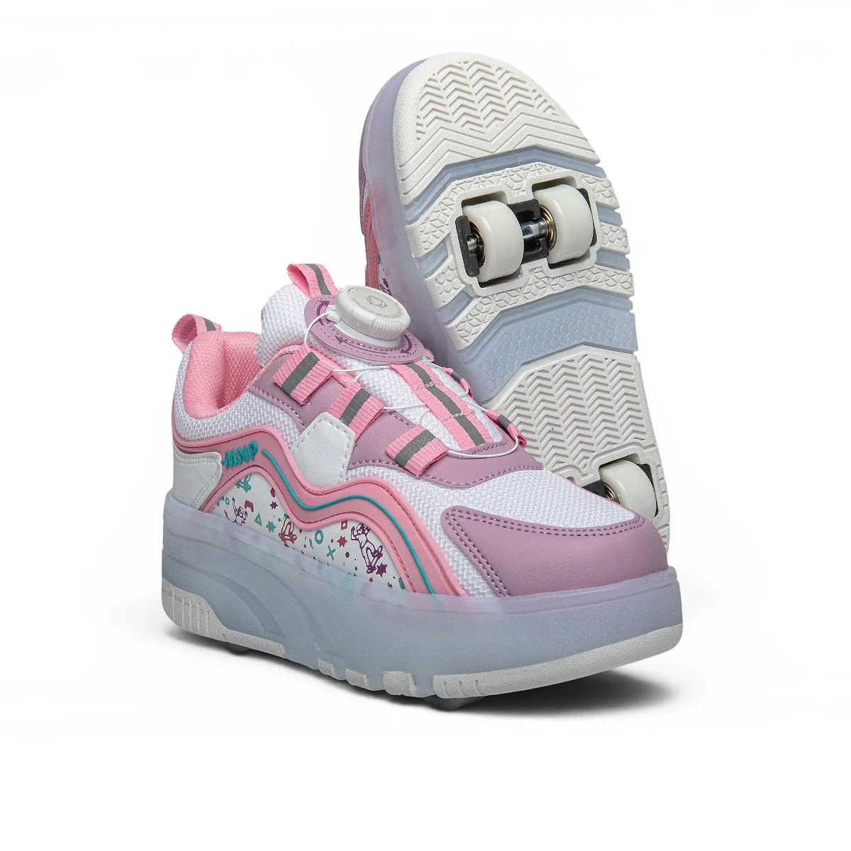 Minipa Filet Patenli 6504 Cilt Beyaz Pembe - Görsel 1