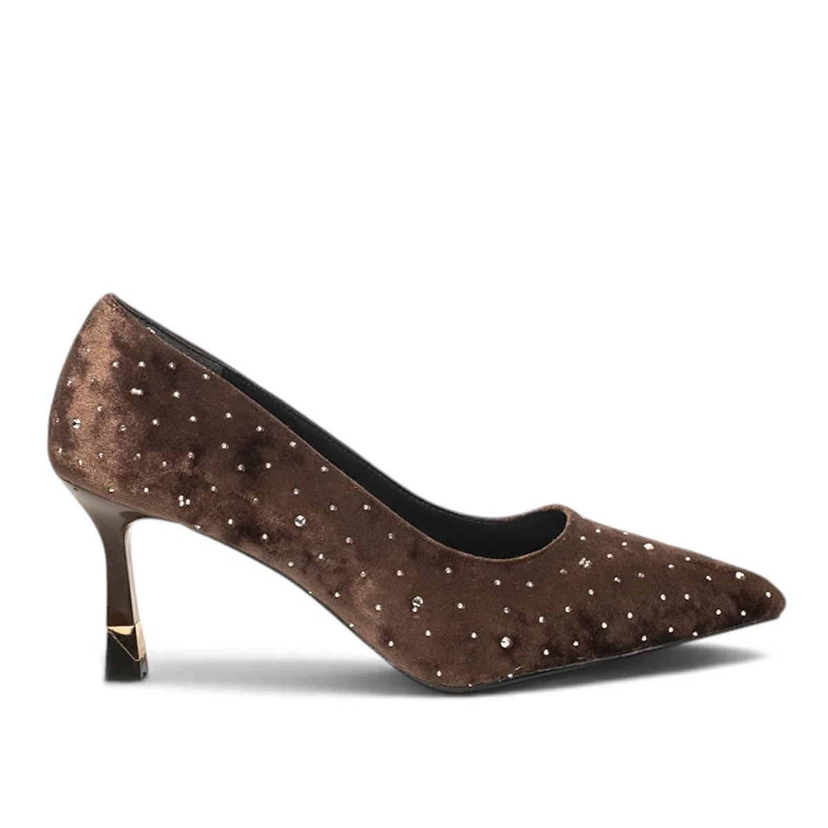 Renas Zenne Stiletto 227 Kadife Kahve - Görsel 1