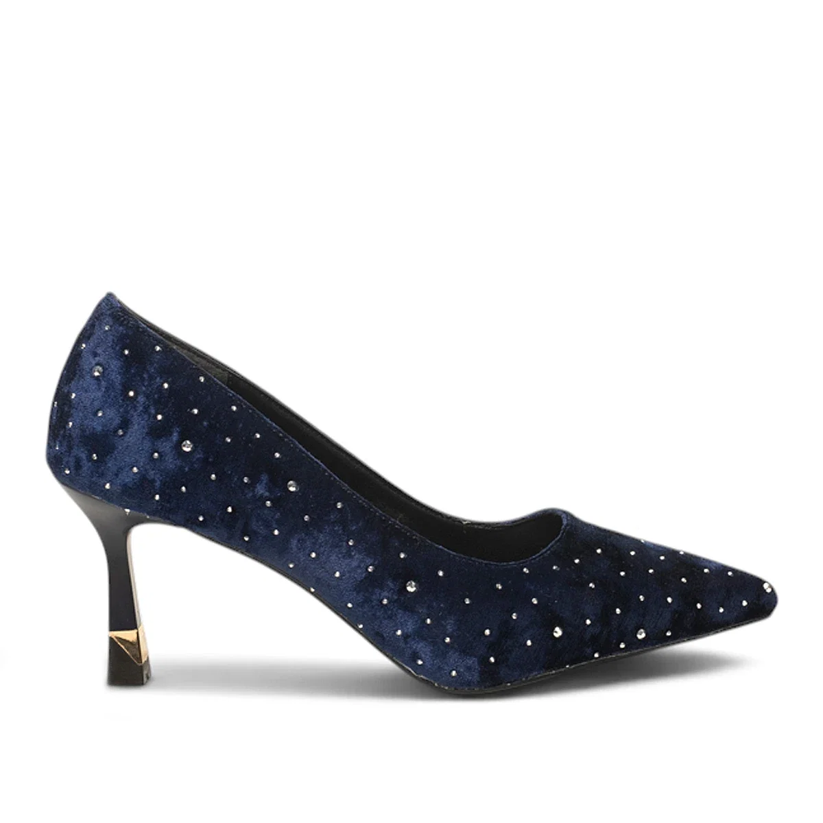 Renas Zenne Stiletto 227 Kadife Lacivert - Görsel 1