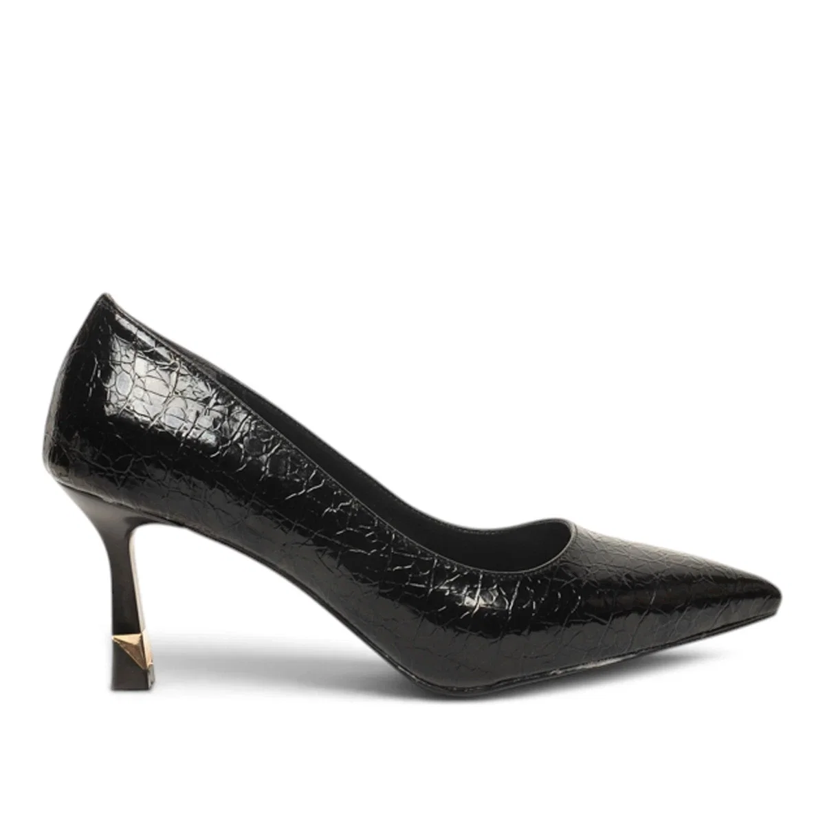 Renas Zenne Stiletto 2237 Kroko Siyah - Görsel 1