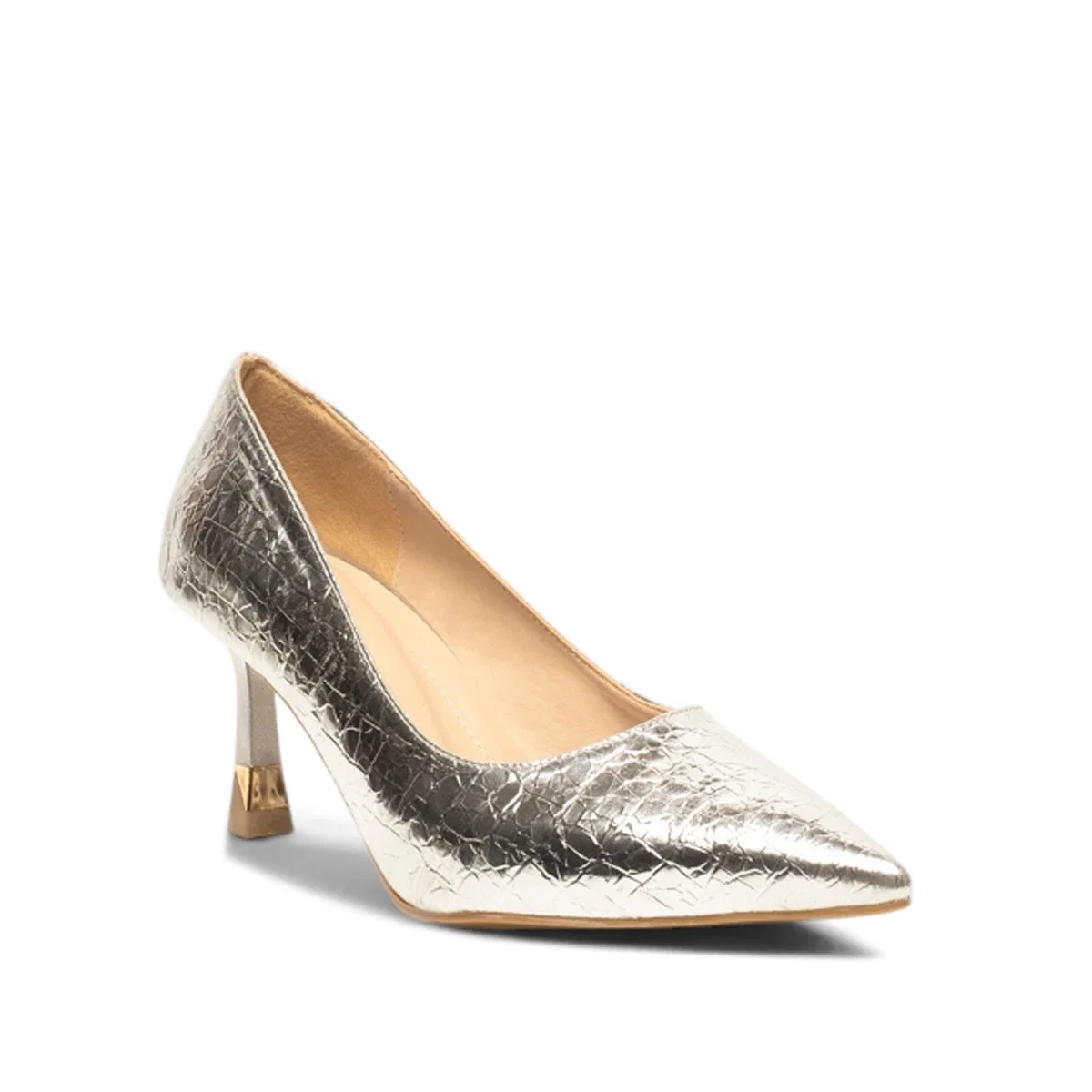 Renas Zenne Stiletto 2237 Kroko Gümüş - Görsel 2