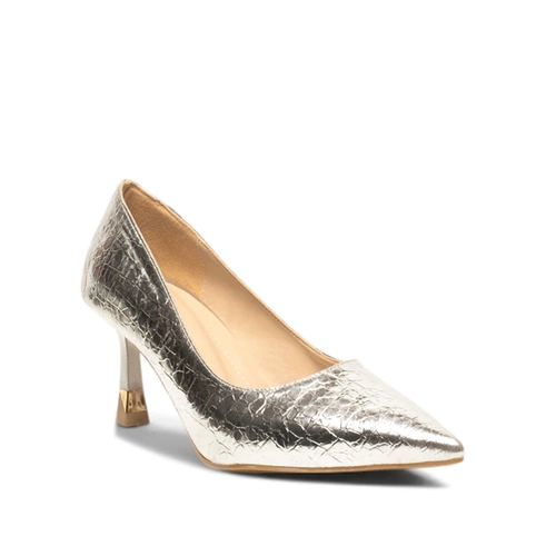 Renas Zenne Stiletto 2237 Kroko Gümüş - Görsel 2