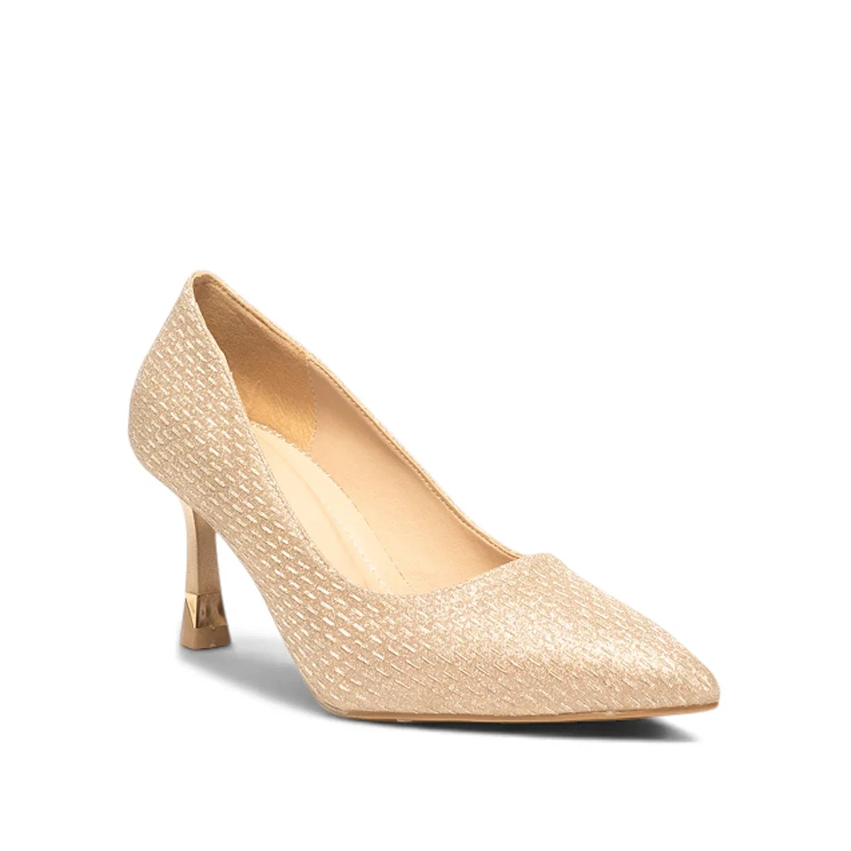 Renas Zenne Stiletto 3722 Çizgili Simli Altın - Görsel 2