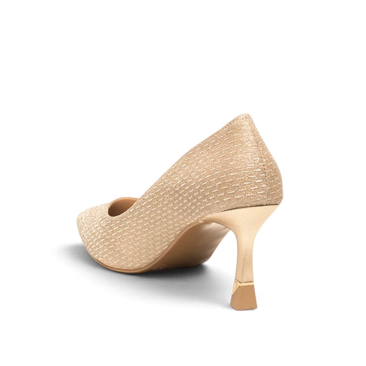 Renas Zenne Stiletto 3722 Çizgili Simli Altın - Görsel 3