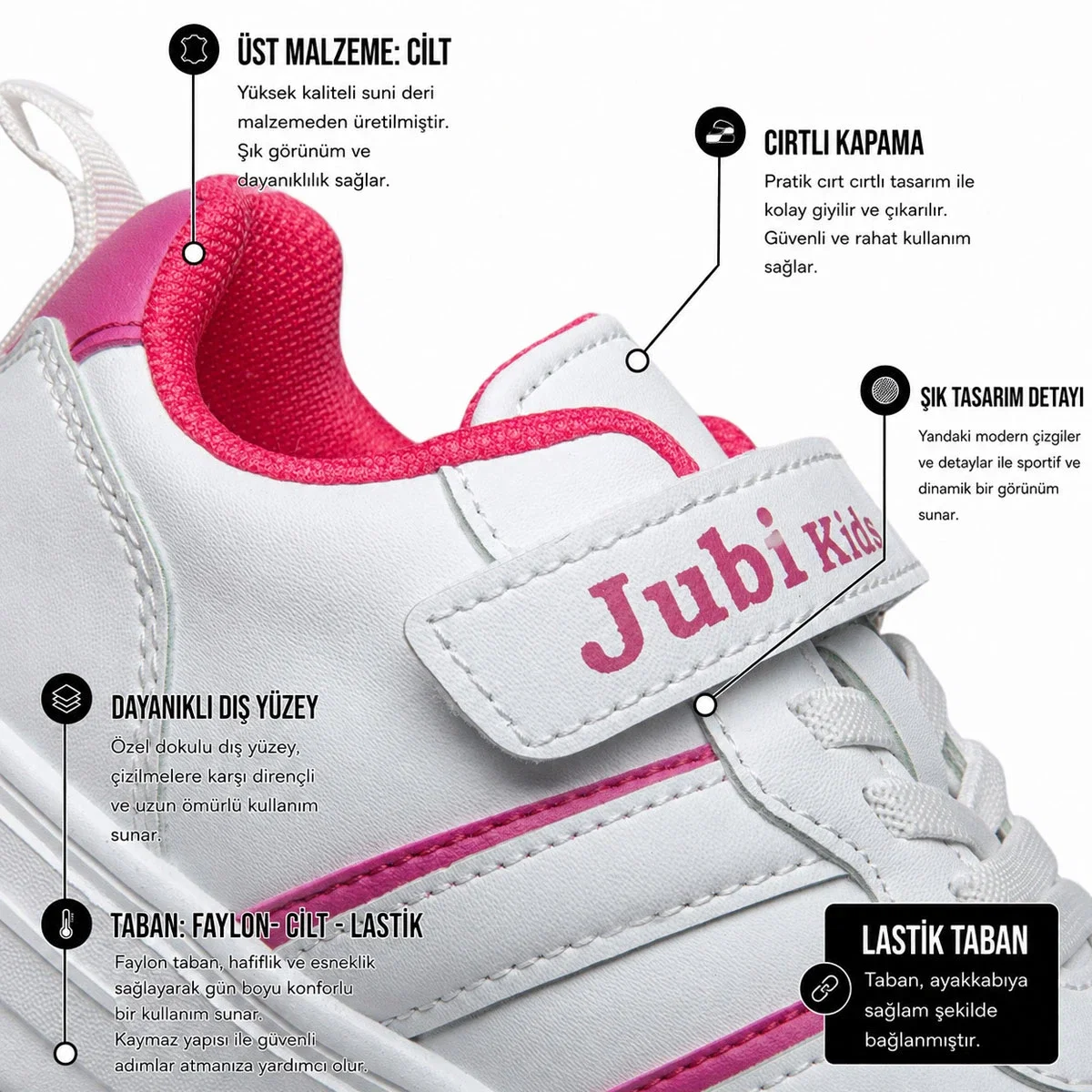 Jubi Kids Filet 005 Cilt Beyaz Fuşya - Görsel 4