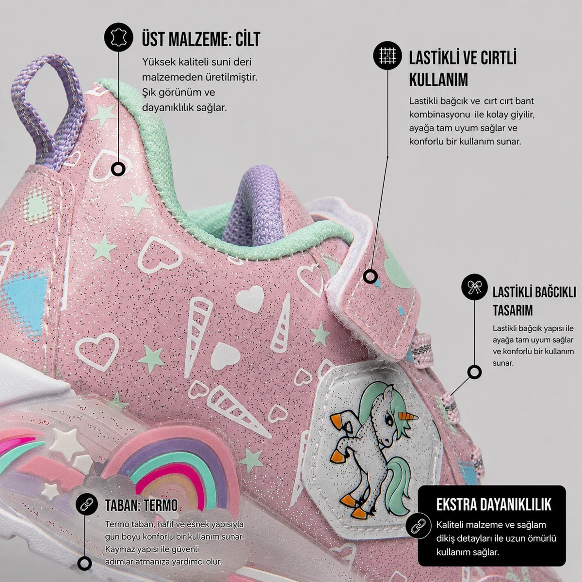 Minio Unicorn Patik 727 Cilt Pudra Su Yeşili - Görsel 4