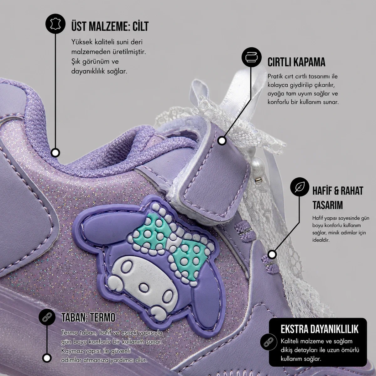 Conpax Kids Patik 300 Cilt Lila - Görsel 4