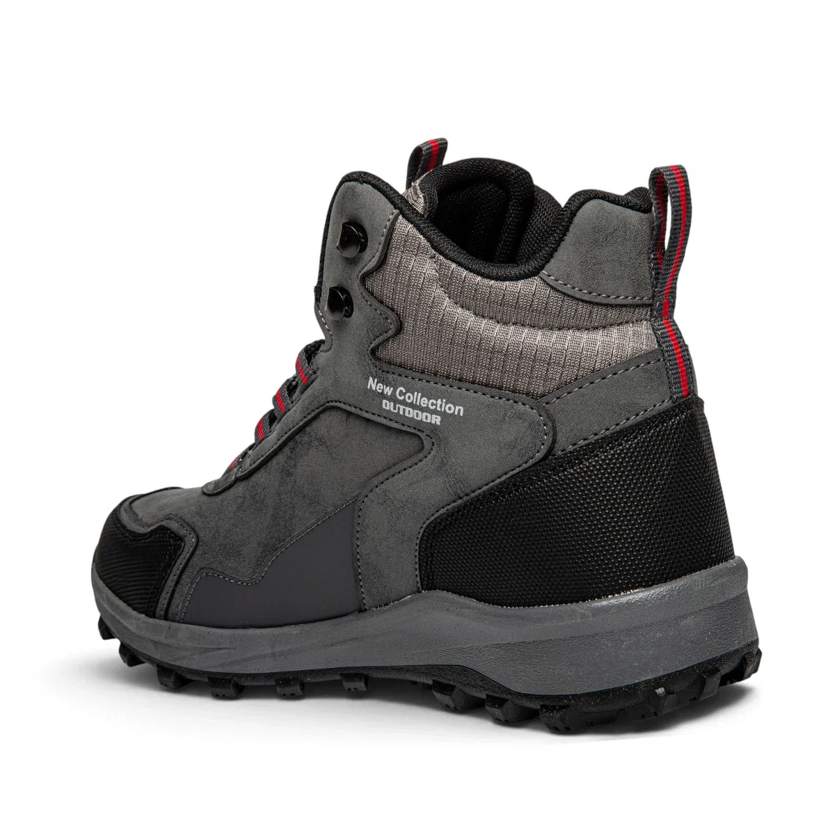 Lambirlent Erkek Trekking Bot 1250-2 Cilt Denye Füme Siyah Kırmızı
