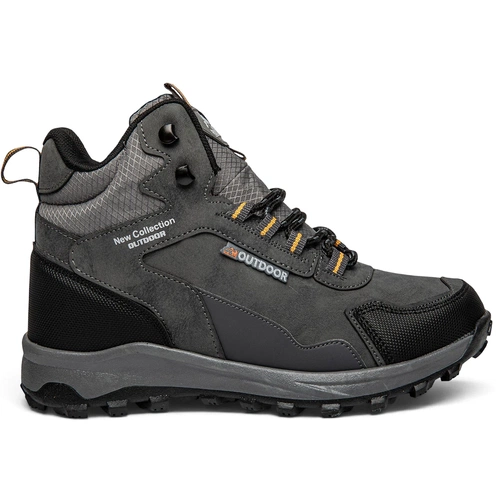 Lambirlent Erkek Trekking Bot 1250-3 Cilt Denye Füme Siyah Sarı - Görsel 1