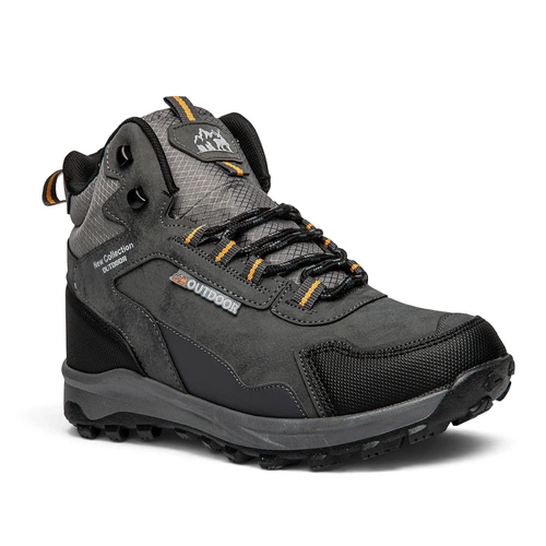 Lambirlent Erkek Trekking Bot 1250-3 Cilt Denye Füme Siyah Sarı - Görsel 2