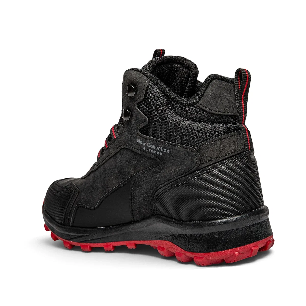 Lambirlent Erkek Trekking Bot 1250-7 Cilt Denye Siyah Kırmızı Tbn Siyah Kırmızı