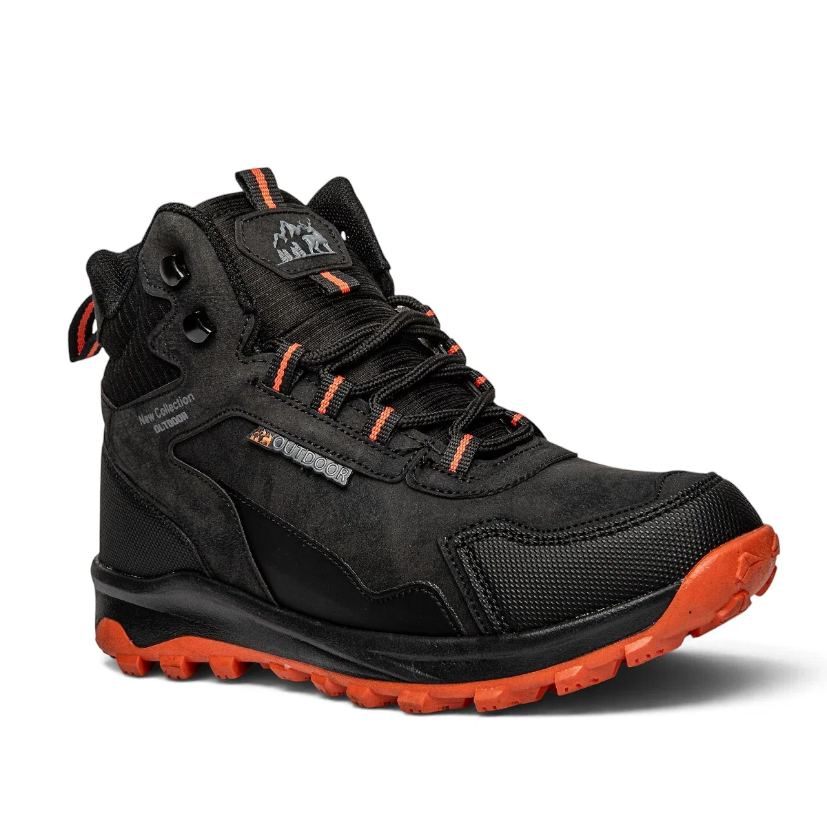 Lambirlent Erkek Trekking Bot 1250-10 Cilt Denye Siyah Oranj Tbn Siyah Oranj