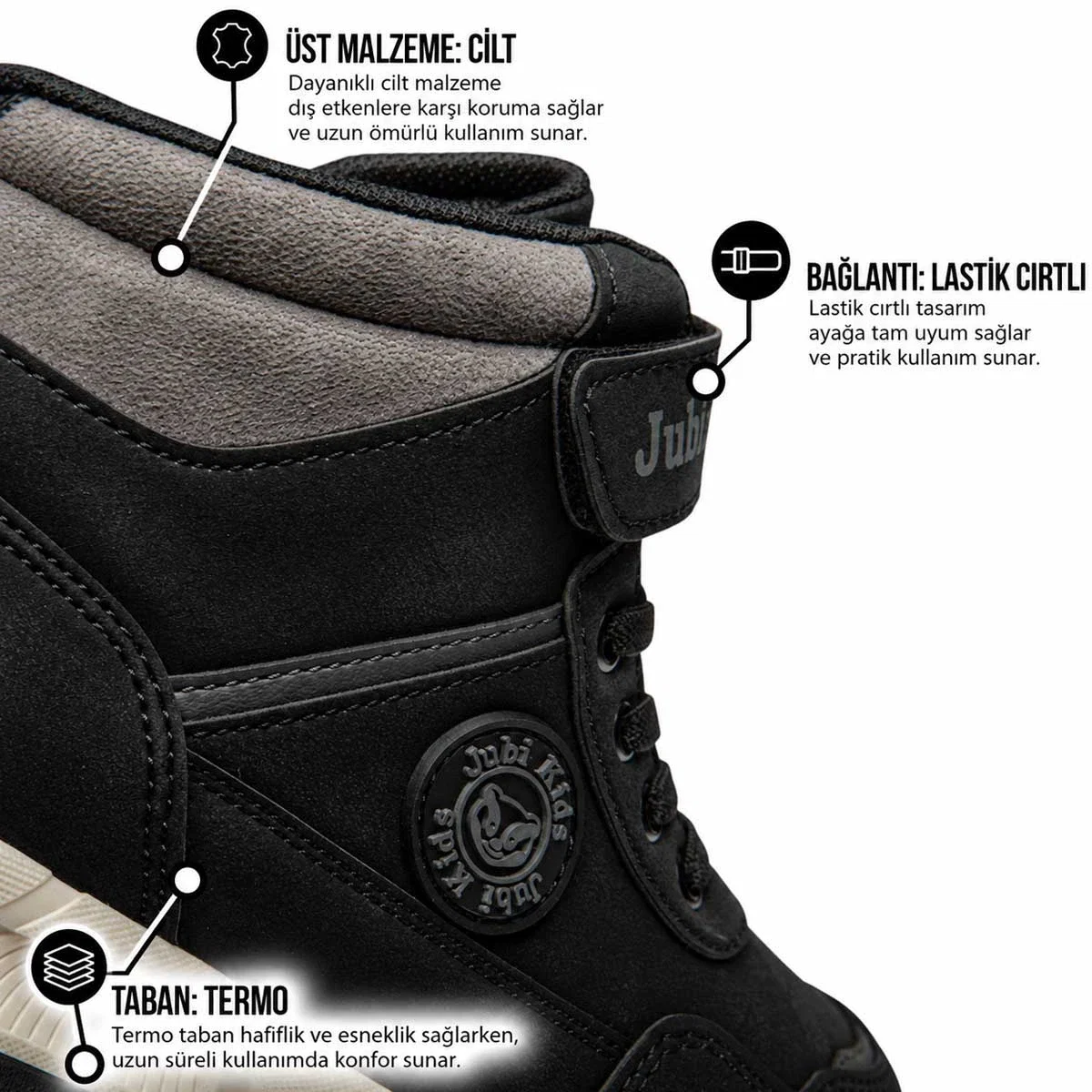 Jubi Kids Filet Bot 025 Cilt Siyah