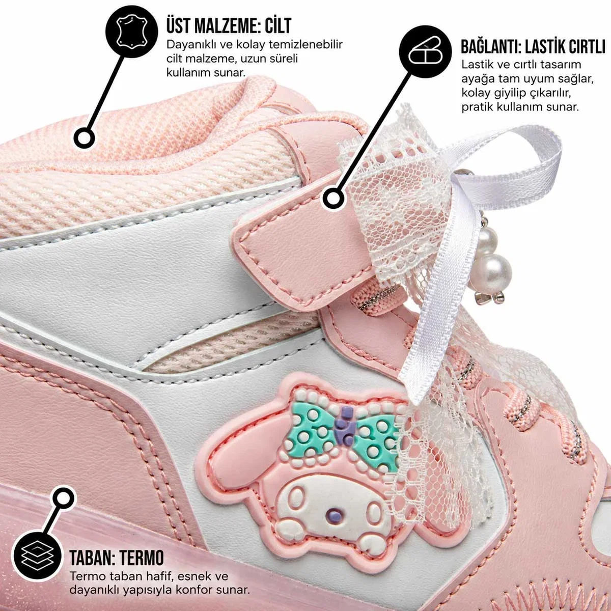 Conpax Kids Patik 300 Cilt Pudra Beyaz - Görsel 4