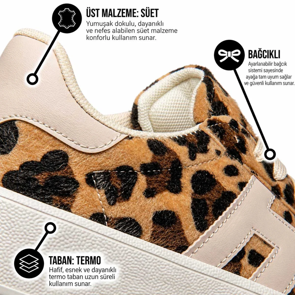 Qla Zenne 2101 Süet Leopar - Görsel 4