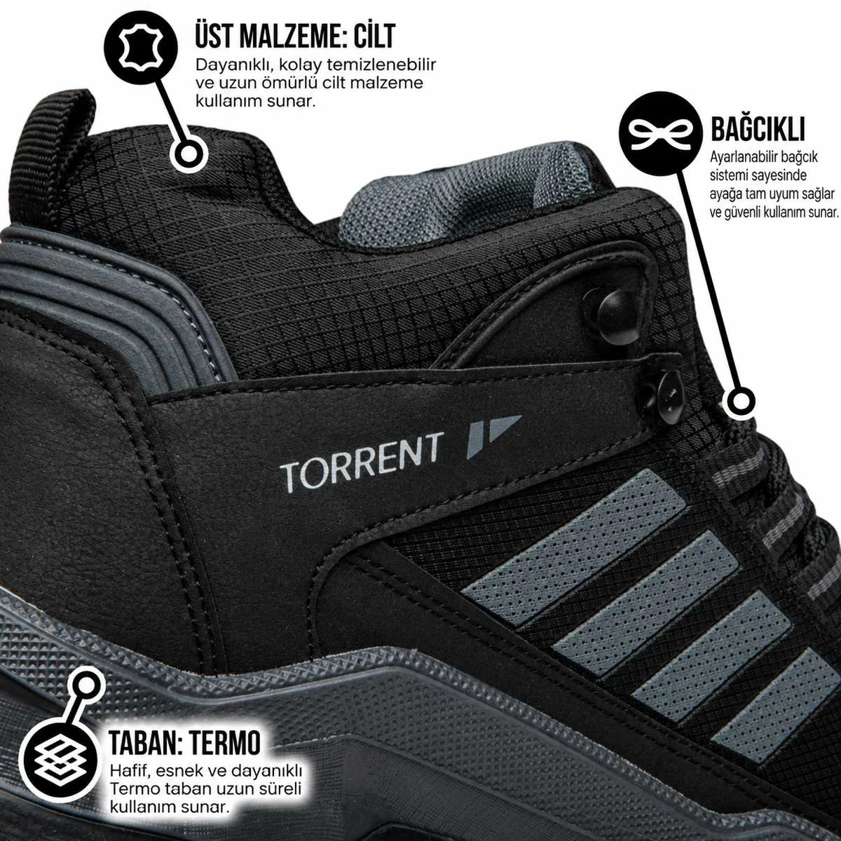 Wanderfull Erkek Basket 4271 Cilt Siyah Füme - Görsel 4