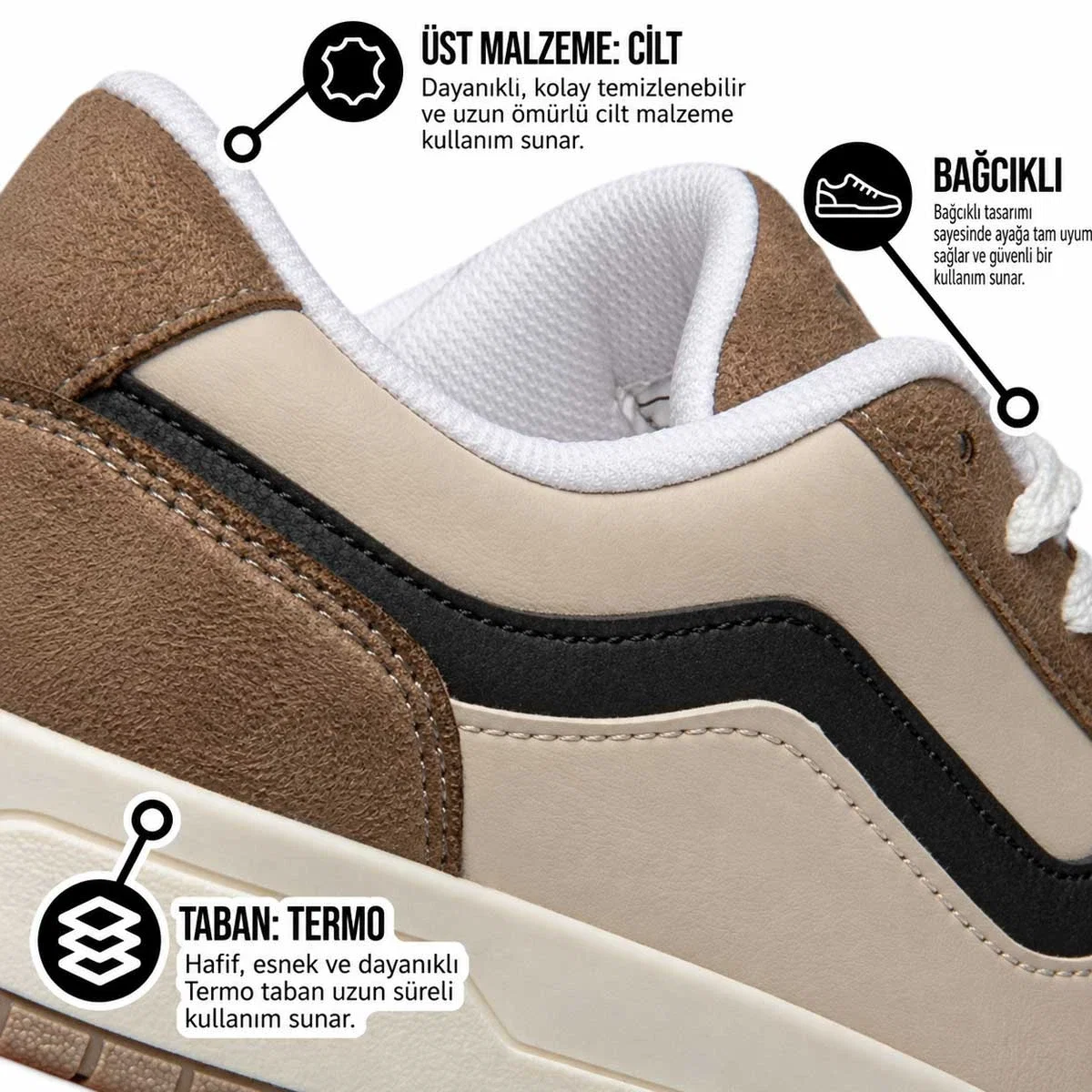 Crosberg Zenne 2608 Süet Vizon Bej - Görsel 4