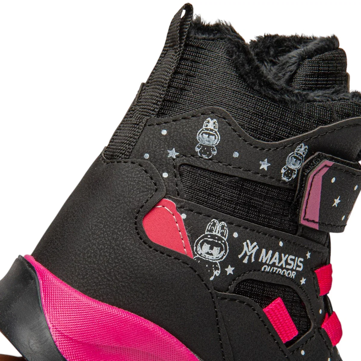 Maxsis Patik Bot 054 Cilt Siyah Fuşya
