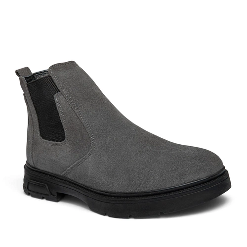 Moon Shoes Erkek Bot Deri 515 Süet Füme - Görsel 2