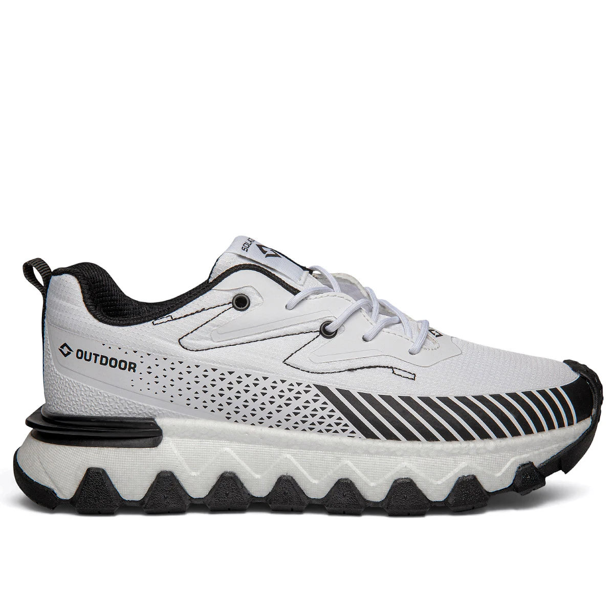 Solazer Erkek Spor 072 Waterproof Cilt Denye Beyaz Siyah