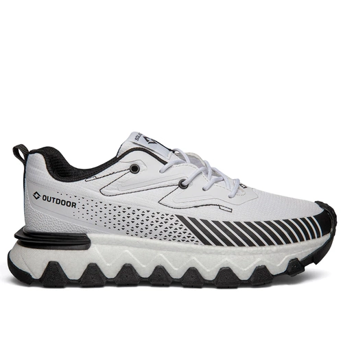 Solazer Erkek Spor 072 Waterproof Cilt Denye Beyaz Siyah - Görsel 1
