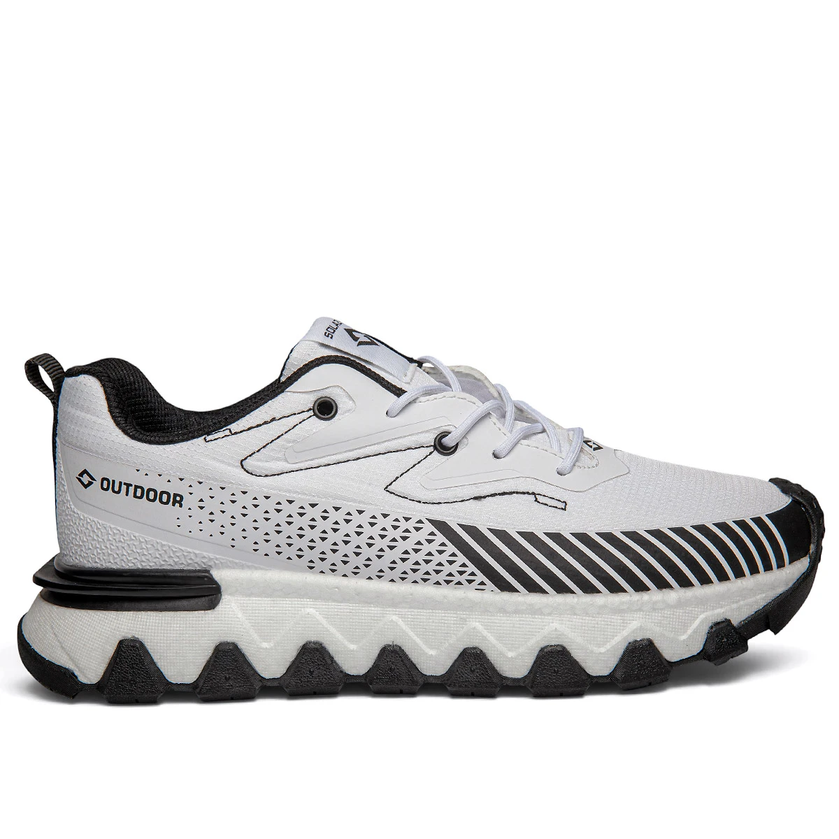 Solazer Erkek Spor 072 Waterproof Cilt Denye Beyaz Siyah