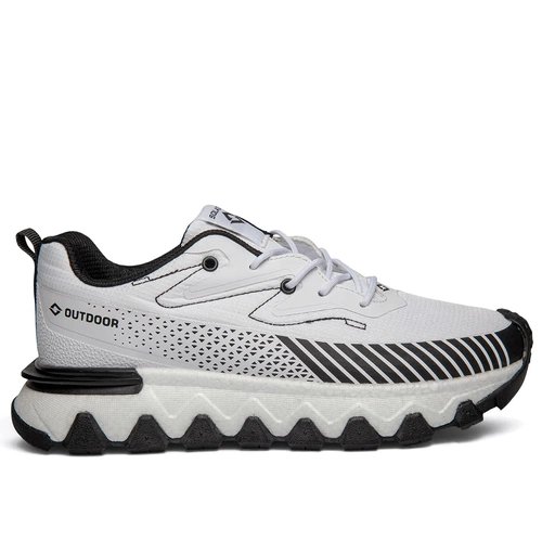 Solazer Erkek Spor 072 Waterproof Cilt Denye Beyaz Siyah - Görsel 1