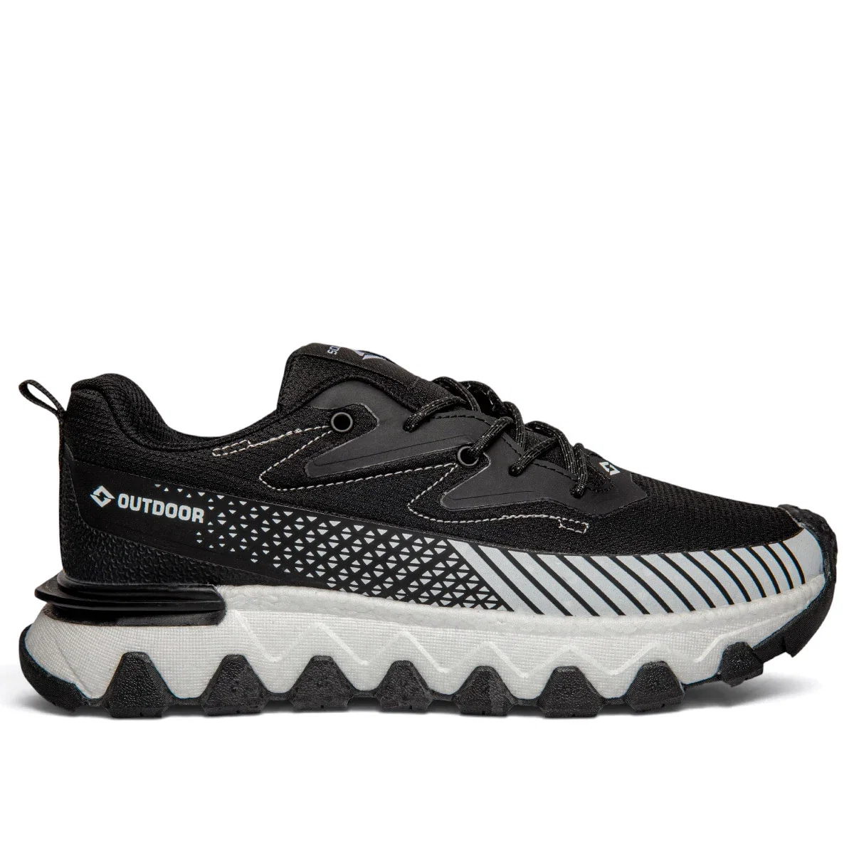 Solazer Erkek Spor 072 Waterproof Cilt Denye Siyah Beyaz - Görsel 1