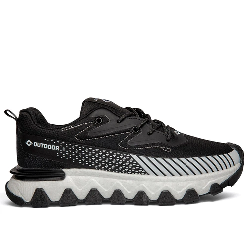 Solazer Erkek Spor 072 Waterproof Cilt Denye Siyah Beyaz - Görsel 1