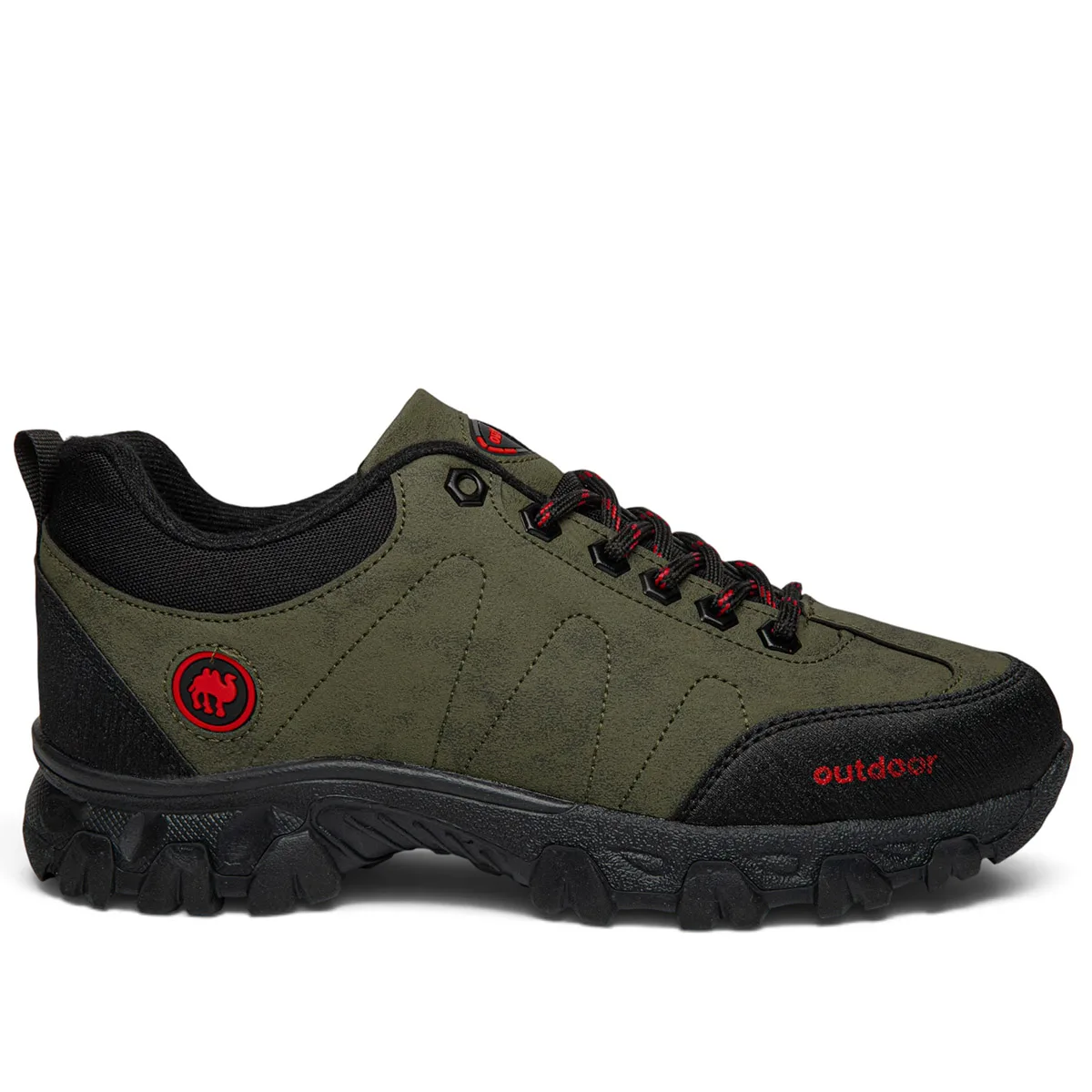 Jagulep Erkek Trekking 4054 Cilt Haki Kırmızı - Görsel 1