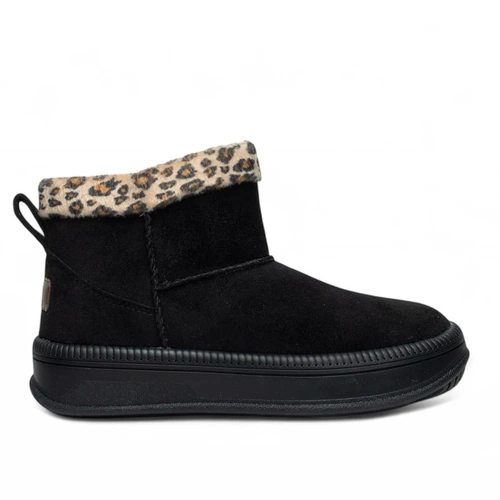 Polact Zenne Bot 25001 Süet Siyah Leopar - Görsel 1