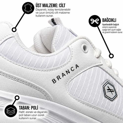 Branca Garson 105 Cilt Denye Beyaz - Görsel 4