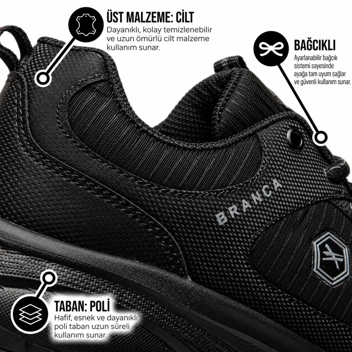Branca Erkek 105 Cilt Denye Siyah