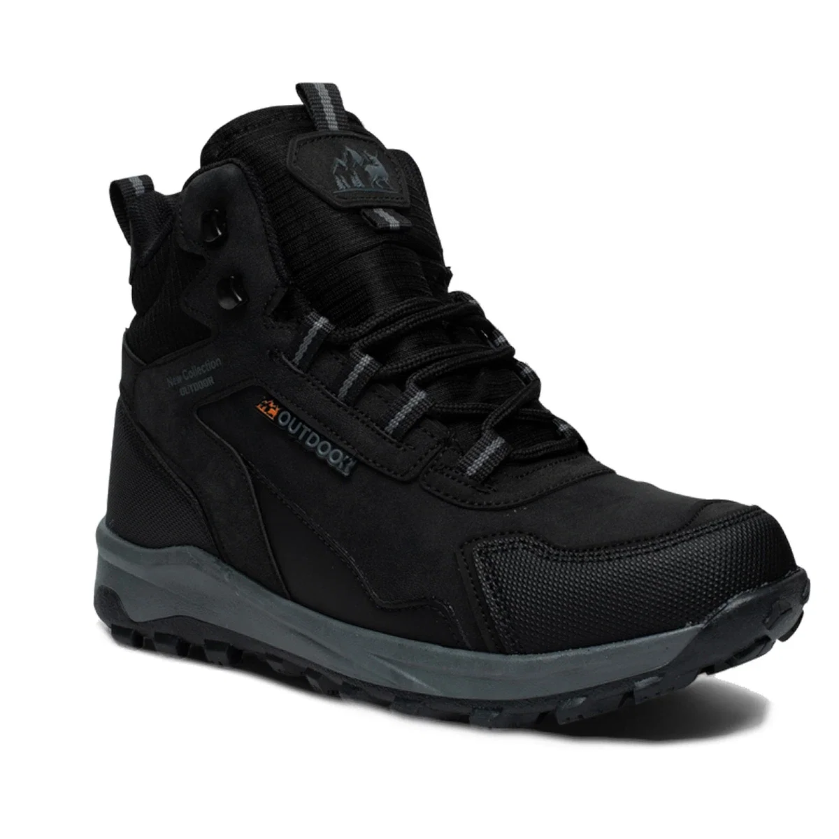 Lambirlent Erkek Trekking Bot 1250-1 Cilt Denye Siyah Füme